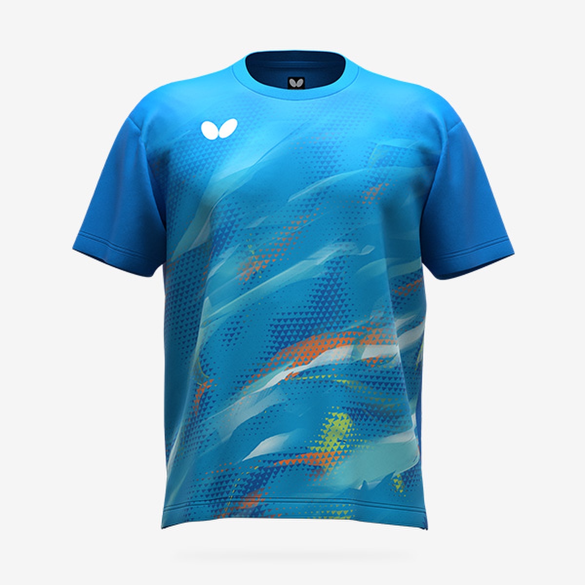 Butterfly Adross Table Tennis T-Shirt - Sky-Blue - Front